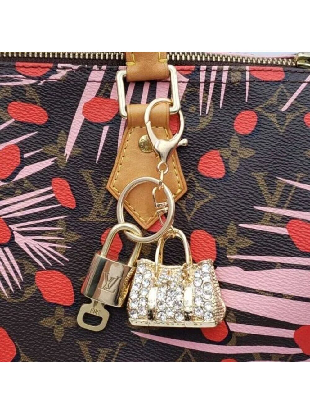 Louis Vuitton Authentic Gold Padlock 🔒 Key + Unbranded Keychain Bag Charm